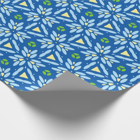 Abstraktes Blumendesign Geschenkpapier (Ecke)