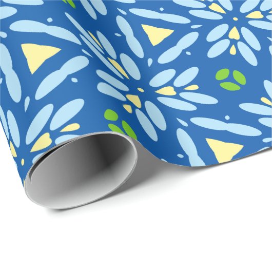 Abstraktes Blumendesign Geschenkpapier (Rolleneckpunkt)