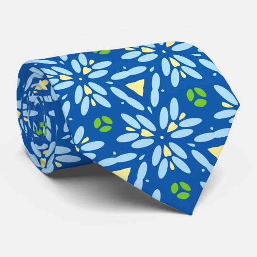 Abstraktes Blumendesign Krawatte (Gerollt)