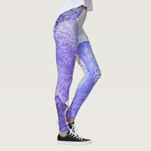 Abstraktes Blumendesign Leggings (Rechts)