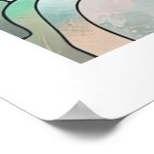 Abstraktes Blumendesign mit Buntglas Poster (Ecke)