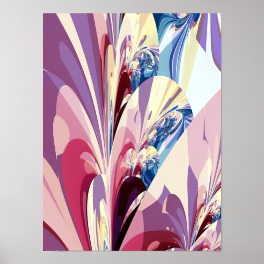 Abstraktes Blumendesign Poster (Vorne)