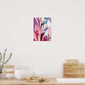 Abstraktes Blumendesign Poster (Küche)