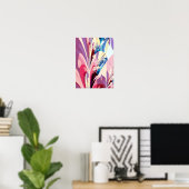 Abstraktes Blumendesign Poster (Heimbüro)