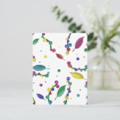 Abstraktes Blumendesign Postkarte (Stehend Vorderseite)