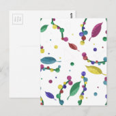Abstraktes Blumendesign Postkarte (Vorne/Hinten)