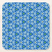 Abstraktes Blumendesign Rechteckiger Pappuntersetzer (Vorderseite)