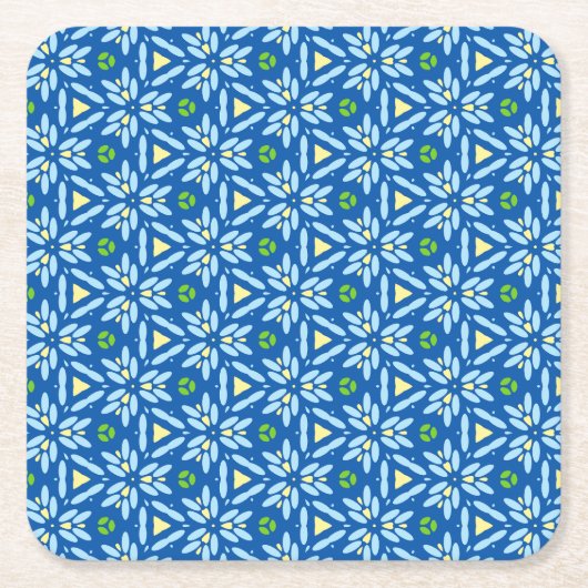 Abstraktes Blumendesign Rechteckiger Pappuntersetzer (Vorderseite)