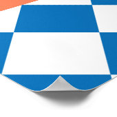 Abstraktes Blumendesign, skandinavisches Folklored Poster (Ecke)