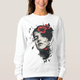 Abstraktes Blumendesign Sweatshirt
