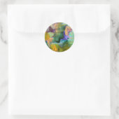 Abstraktes Blumenfeld Runder Aufkleber (Tasche)