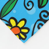 Abstraktes Blumenfleece-Decke Fleecedecke (Ecke)