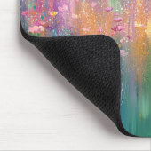 Abstraktes Blumengemälde mit lebendigen Farben Mousepad (Ecke)