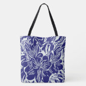 Abstraktes Blumengeschäft Einkaufsstrasse Tasche (Rückseite)