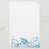 Abstraktes Blumengeschirr Briefpapier (Vorne/Hinten)