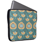abstraktes, blumengeschmücktes Muster im Retrostil Laptopschutzhülle (Vorne Rechts)