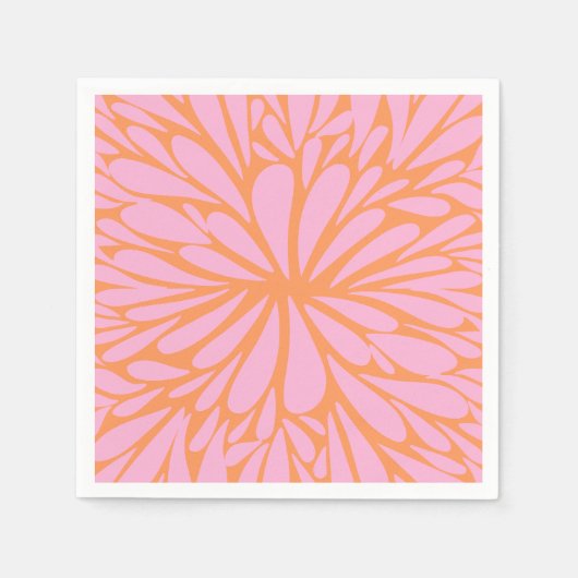 Abstraktes, blumengeschmücktes, pastellfarbenes, o serviette (Vorderseite)