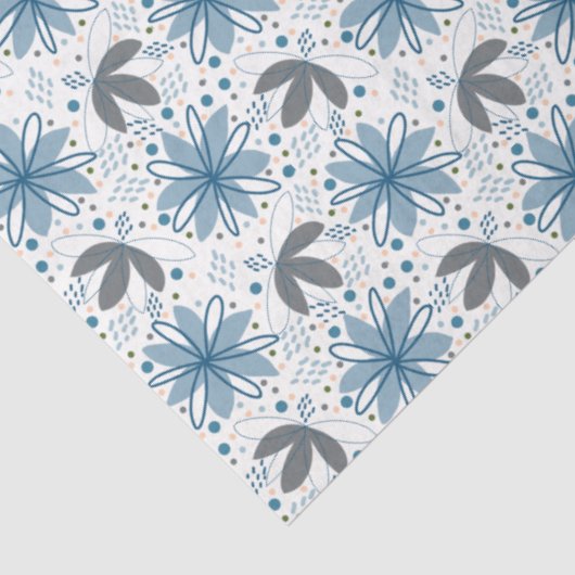 Abstraktes Blumengewebe Seidenpapier (Ausschnitt)