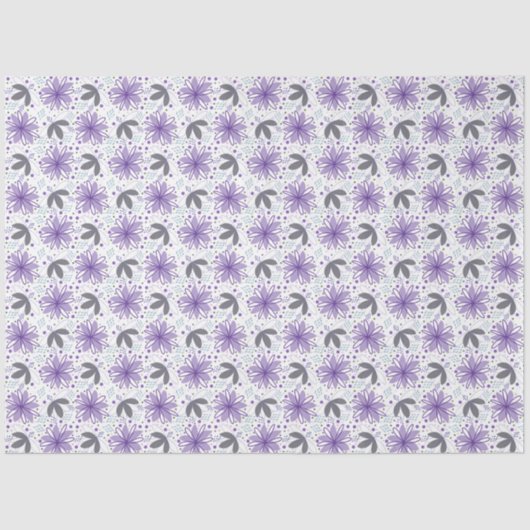 Abstraktes Blumengewebe Seidenpapier (Vorderseite)