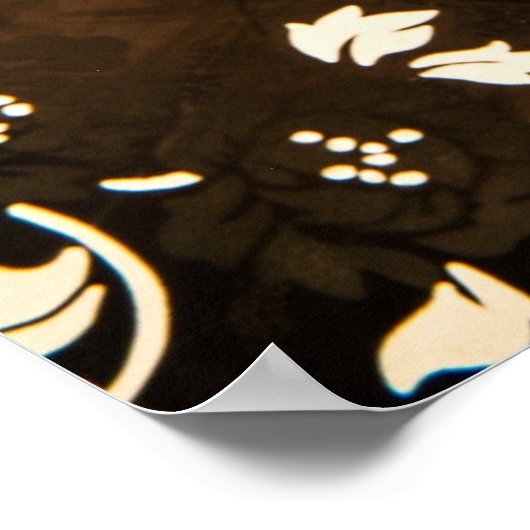 Abstraktes Blumengitarrenposter Poster (Ecke)