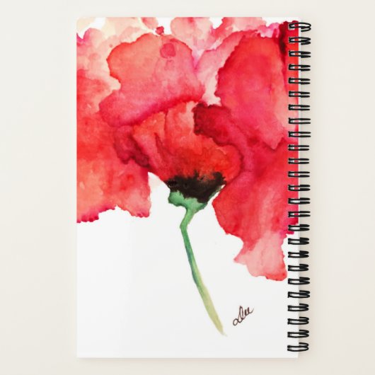 Abstraktes BlumengussNotebook Notizblock (Rückseite)