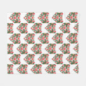 Abstraktes Blumenherz Fleecedecke (Vorderseite (Horizontal))