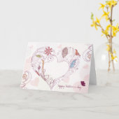 Abstraktes Blumenherz Karte (Gelbe Blume)