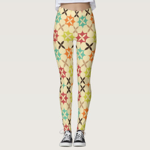 Abstraktes Blumenmosaik Leggings