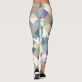 Abstraktes Blumenmosaikmuster Leggings (Rückseite)