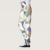 Abstraktes Blumenmosaikmuster Leggings (Links)