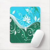 Abstraktes BlumenMousepad Mousepad (Mit Mouse)