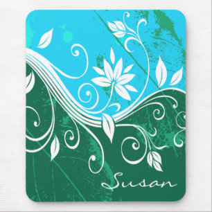 Abstraktes BlumenMousepad Mousepad