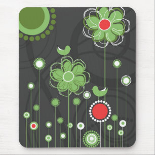 Abstraktes BlumenMousepad Mousepad