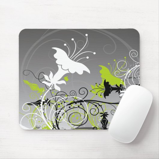 Abstraktes BlumenMousepad Mousepad (Mit Mouse)