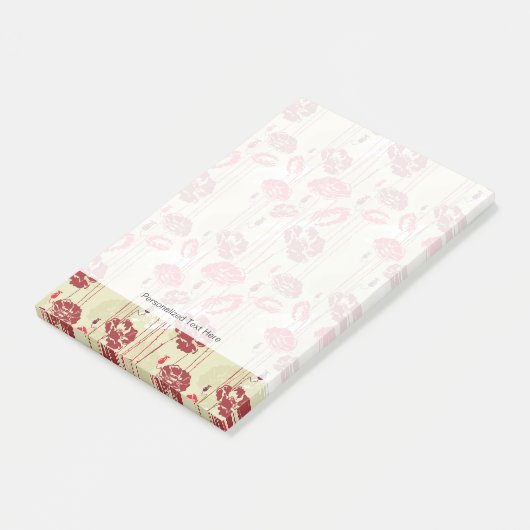 Abstraktes Blumenmuster 2 Post-it Klebezettel (angewinkelt)