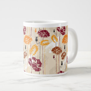 Abstraktes Blumenmuster 4 Jumbo-Tasse