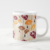 Abstraktes Blumenmuster 4 Jumbo-Tasse (Rechts)