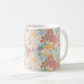 Abstraktes Blumenmuster aus handgezeichnetem Paste Kaffeetasse (VorderseiteRechts)
