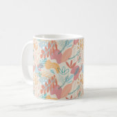 Abstraktes Blumenmuster aus handgezeichnetem Paste Kaffeetasse (Vorderseite Links)