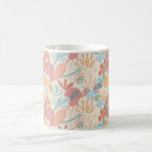 Abstraktes Blumenmuster aus handgezeichnetem Paste Kaffeetasse (Mittel)