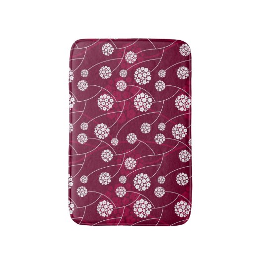 Abstraktes Blumenmuster Badematte (Vorderseite Vertikal)