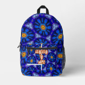 Abstraktes Blumenmuster Bedruckter Rucksack (Vorderseite)