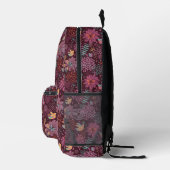 Abstraktes Blumenmuster bei Vögeln Bedruckter Rucksack (Rechts)