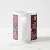 Abstraktes Blumenmuster bei Vögeln Jumbo-Tasse (Rückseite)