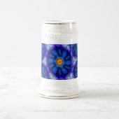 Abstraktes Blumenmuster Bierglas (Mittel)