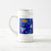 Abstraktes Blumenmuster Bierglas (Links)