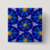 Abstraktes Blumenmuster Button (Vorderseite)