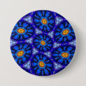 Abstraktes Blumenmuster Button (Vorderseite)