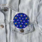 Abstraktes Blumenmuster Button (Beispiel)