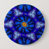 Abstraktes Blumenmuster Button (Vorderseite)